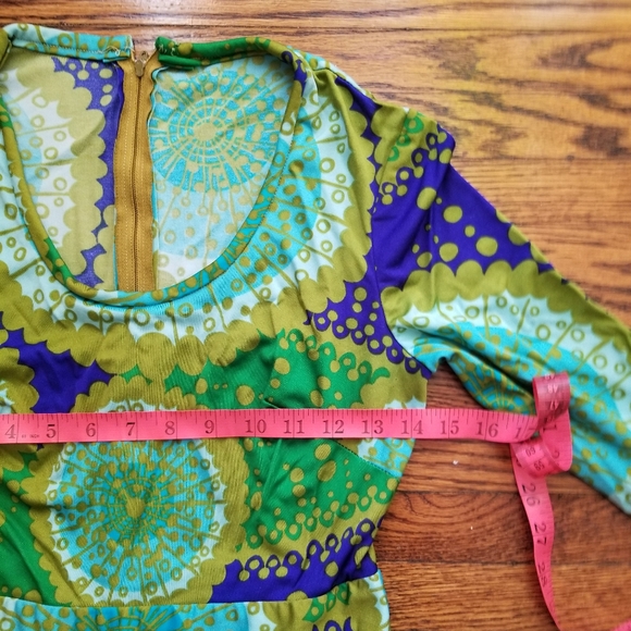 Vibrant Vintage 70s Maxi Dress - Picture 3 of 5
